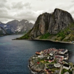 Drone photo of Hamnøy Norway